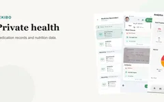 HealthBox and Caloscope screenshots arranged as an editorial health product collage.